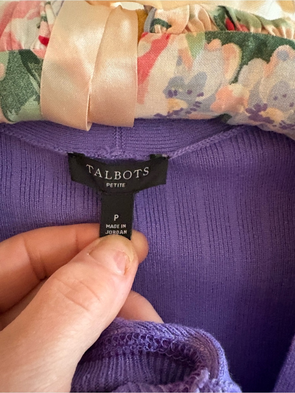 Talbots Purple Ribbed Button-Front Cardigan and Vest Sweater Set - Picture 5 of 6